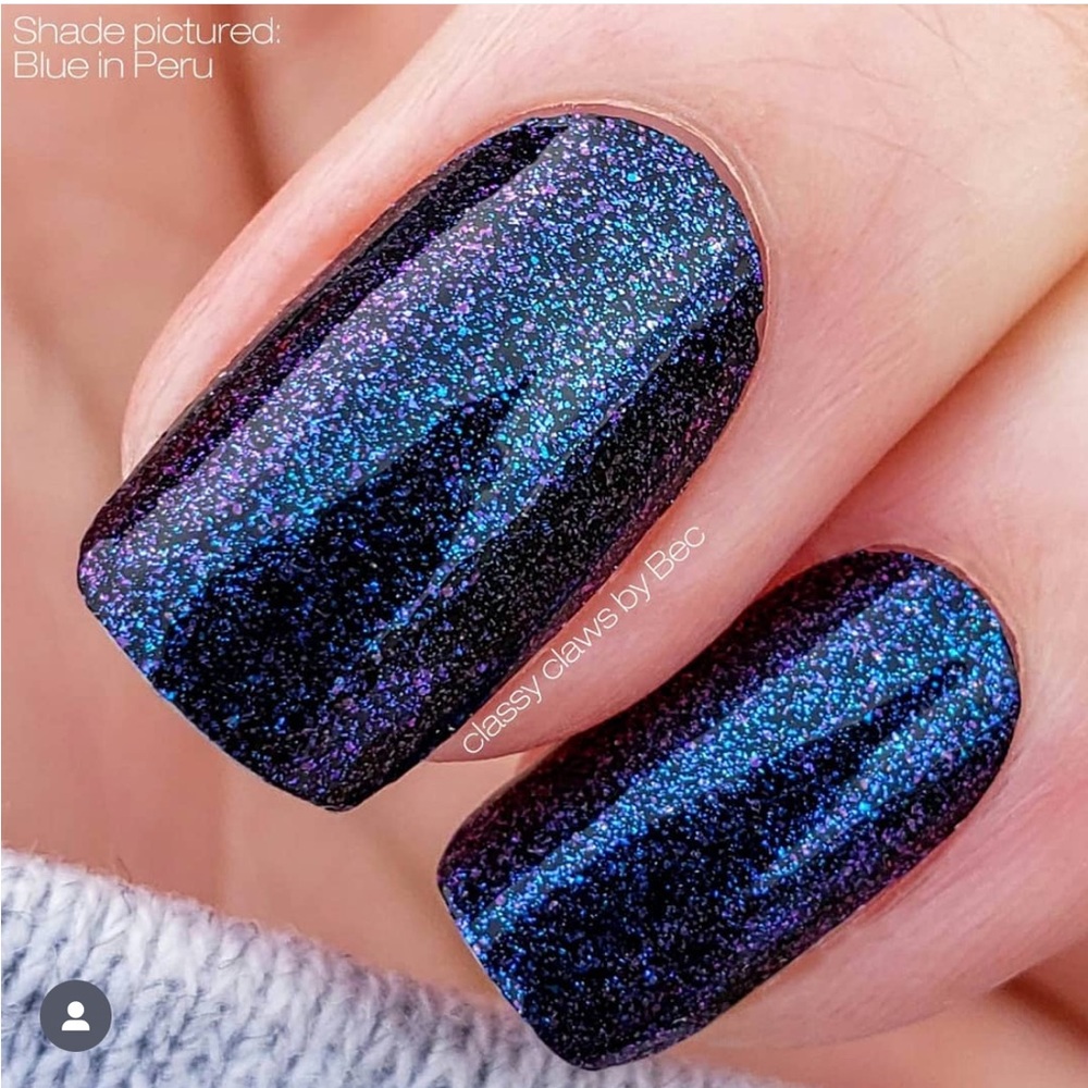 *Retired* Color Street: Blue in Peru | Navy Violet Duochrome Shimmer Dark Fall - Picture 9 of 16